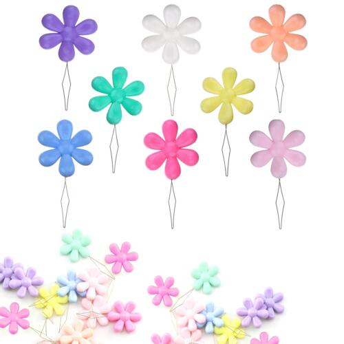 BEADNOVA Needle Threaders 25pcs Plastic Sewing Needle Threader Tool Flower Head Needle Threaders for Sewing Small Eye Needles Embroidery Craft Knitting Quilting (25pcs, Mix Colors)