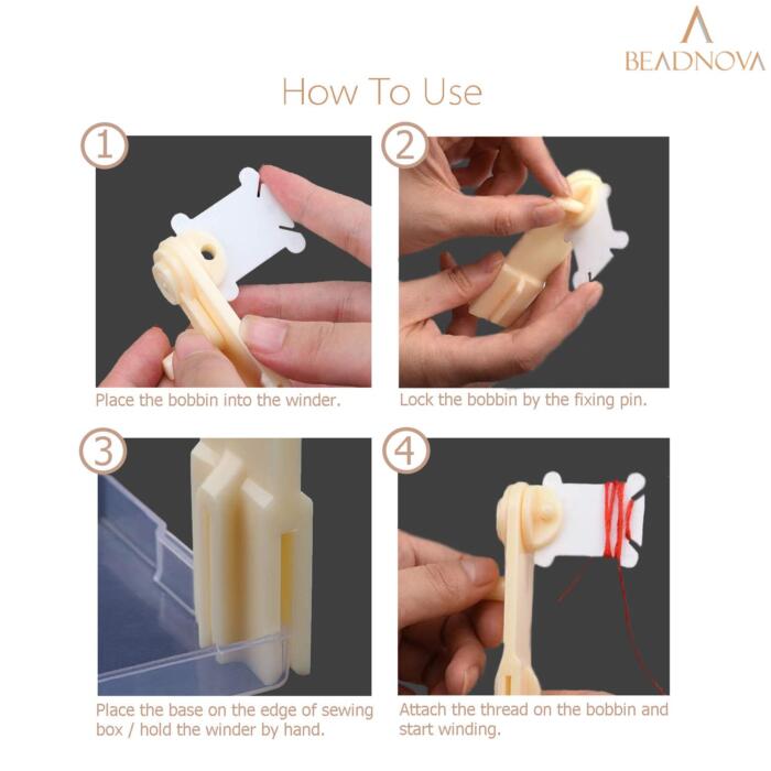 BEADNOVA Floss Bobbin Winder Embroidery Thread Floss Winder for Cross Stitch Thread Embroidery Crafting Sewing DIY
