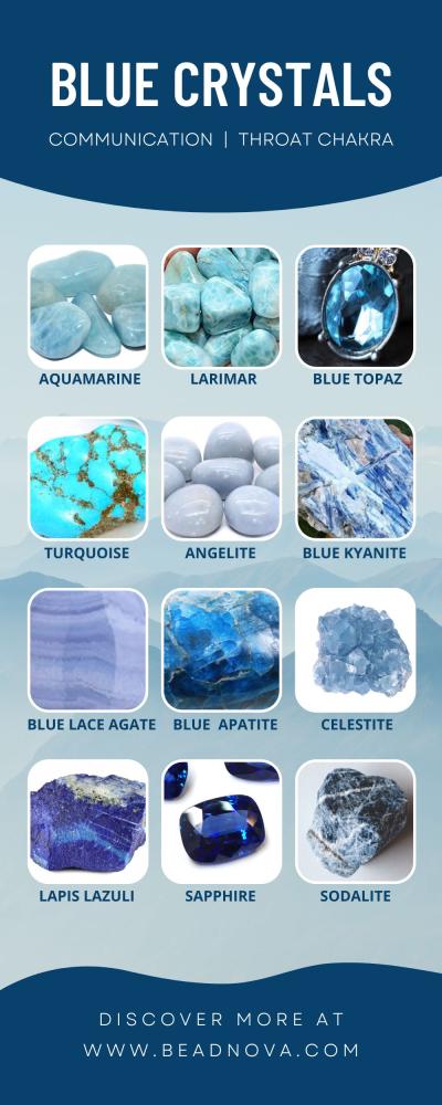 blue crystals and stones