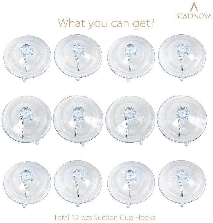 BEADNOVA Suction Cups for Glass-12p-1