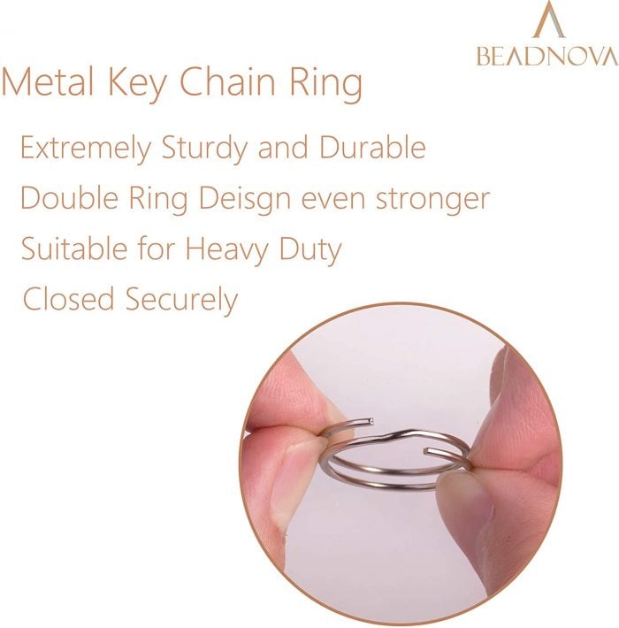 Beadnova Key Chain Ring Metal Split Ring-20mm