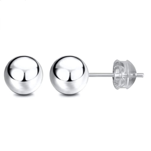 JADENOVA 925 Sterling Silver Ball Stud Earrings-10mm-4
