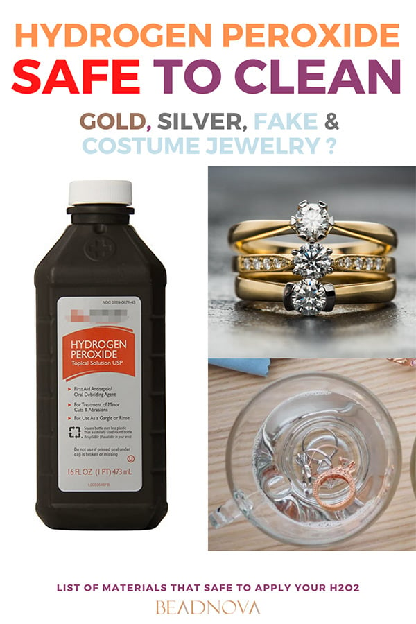 peroxide safe to clean gold jewelry