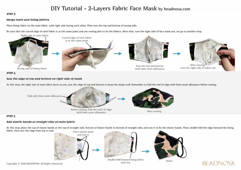 3d olson face mask with filter pocket step-by-step guide