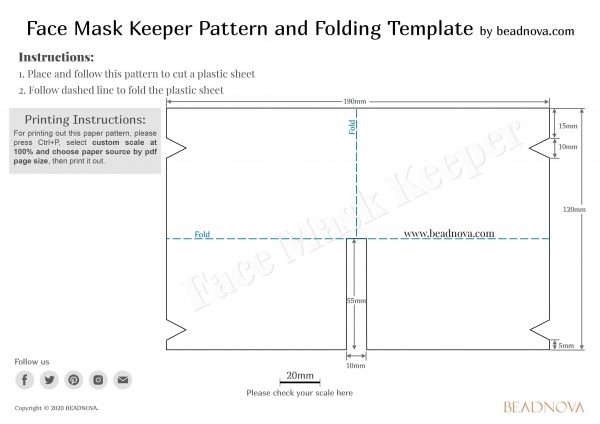 Face Mask Keeper Holder and Template