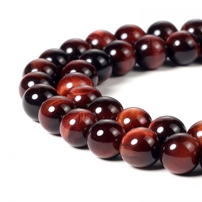 red tiger eyes beads