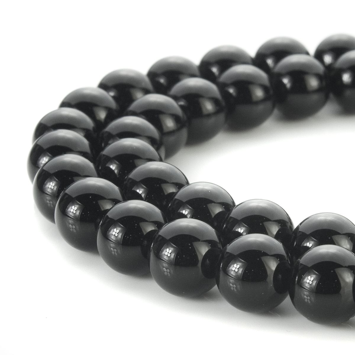 Naturel Noir Agate Onyx Faceted Round Loose Spacer Beads For Jewelry Making 15" 