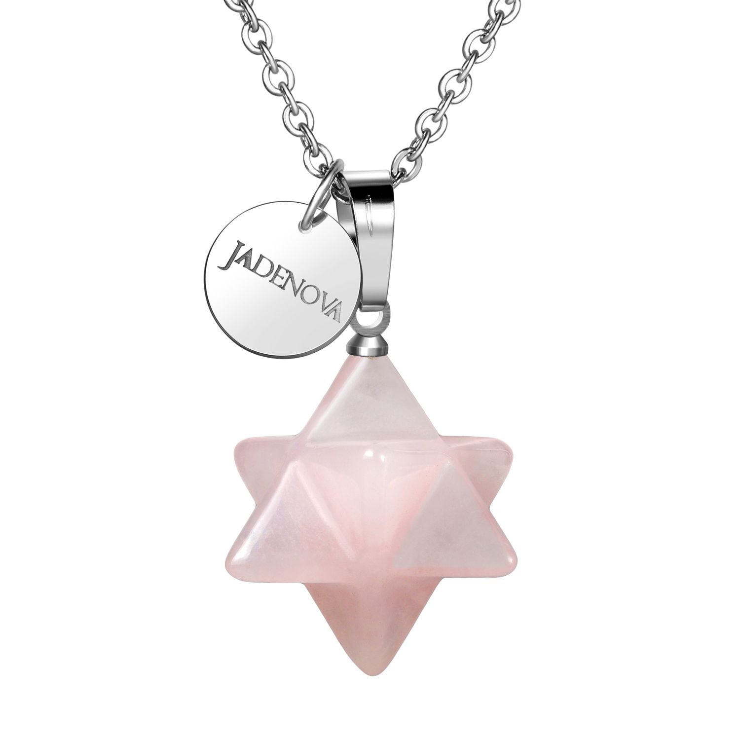 rose quartz Merkaba Necklace