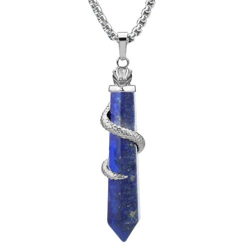 wrapped lapis lazuli necklace