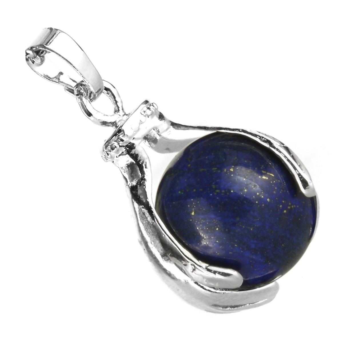 lapis lazuli ball pendant necklace