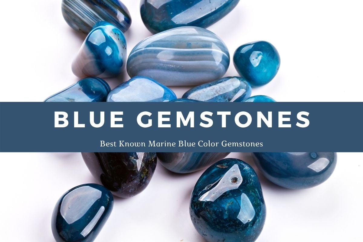 Blue crystal stones
