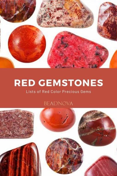 Red crystals stones