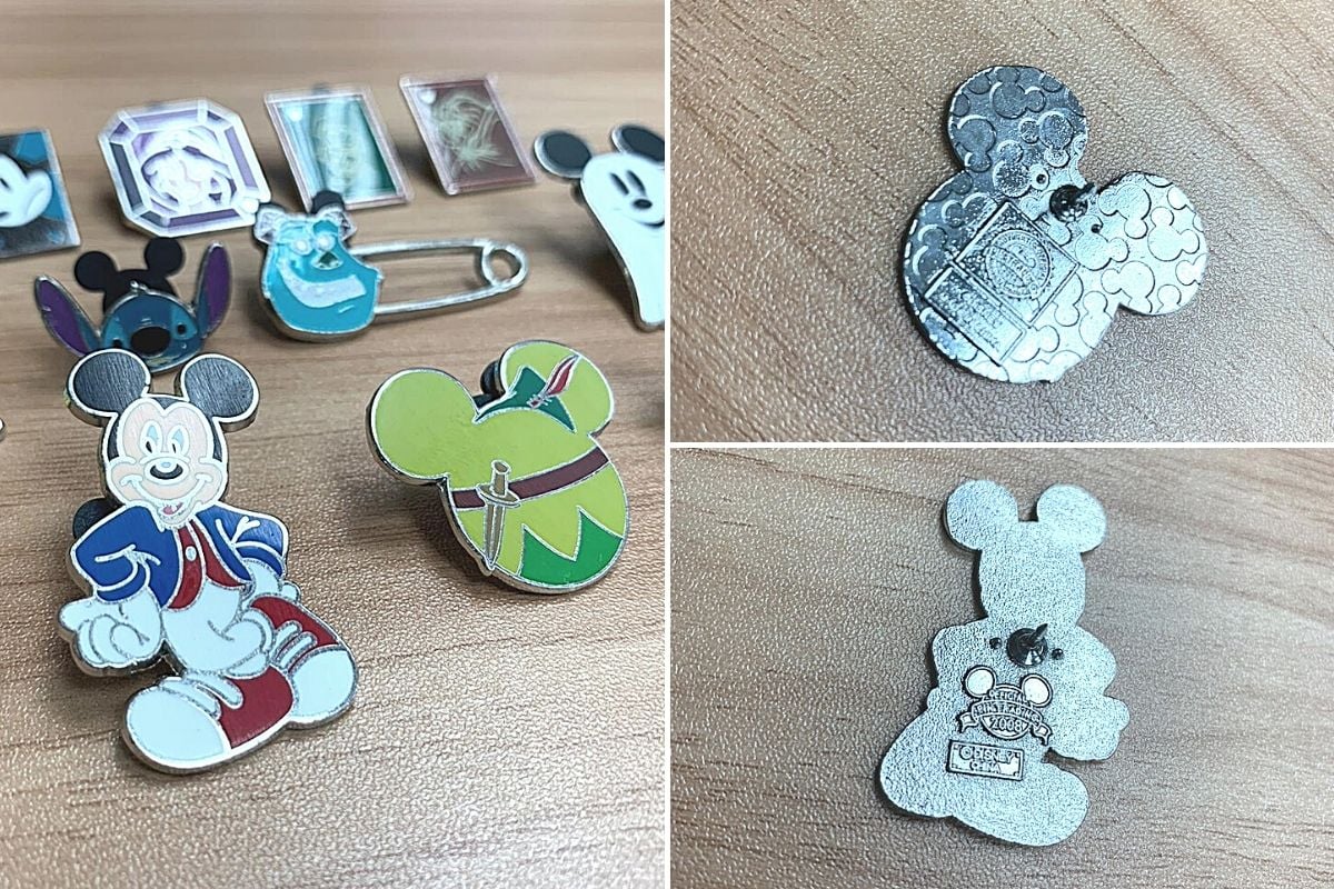 identify real authentic disney pin by checking magentic and serial number