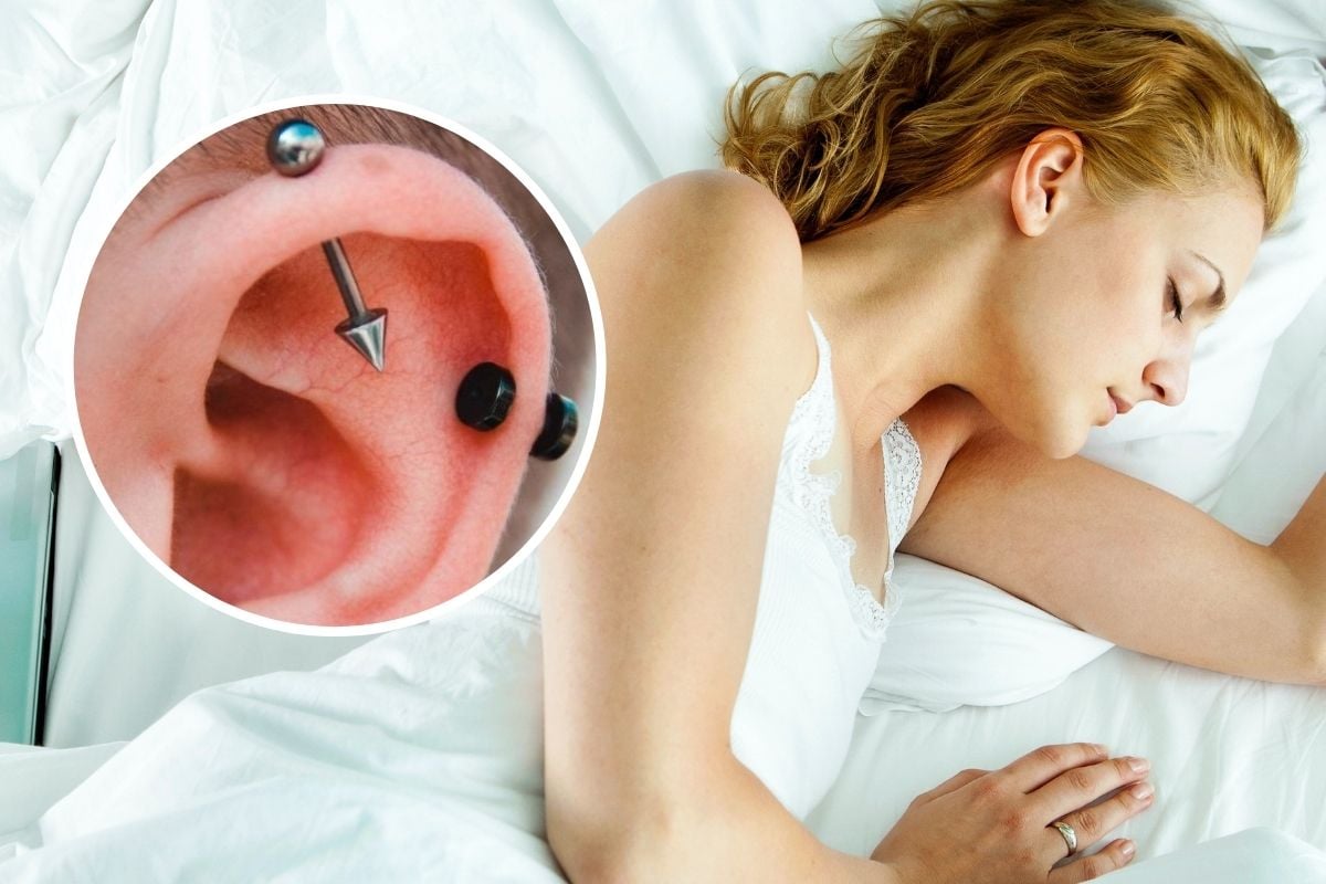 how to sleep with a cartilage piercing