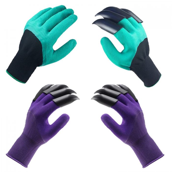 Gardening-Gloves-With-Claws-Digging-Purple-And-Green