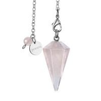 rose quartz crystal pendulum