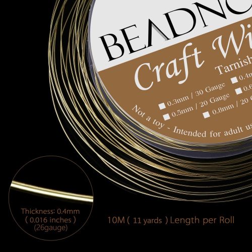 LANBEIDE 6 Packs 22-Gauge Jewelry Beading Wire Tarnish Resistant Copper Wire for Beading Jewelry Crafts Making 