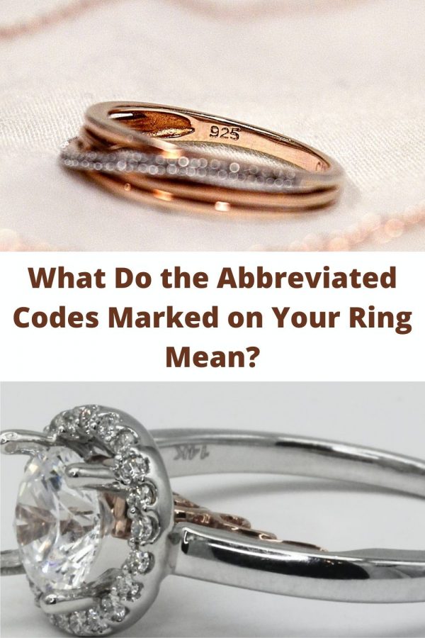 Abbreviated Codes Marked on My Gold Diamond Ring Meaning