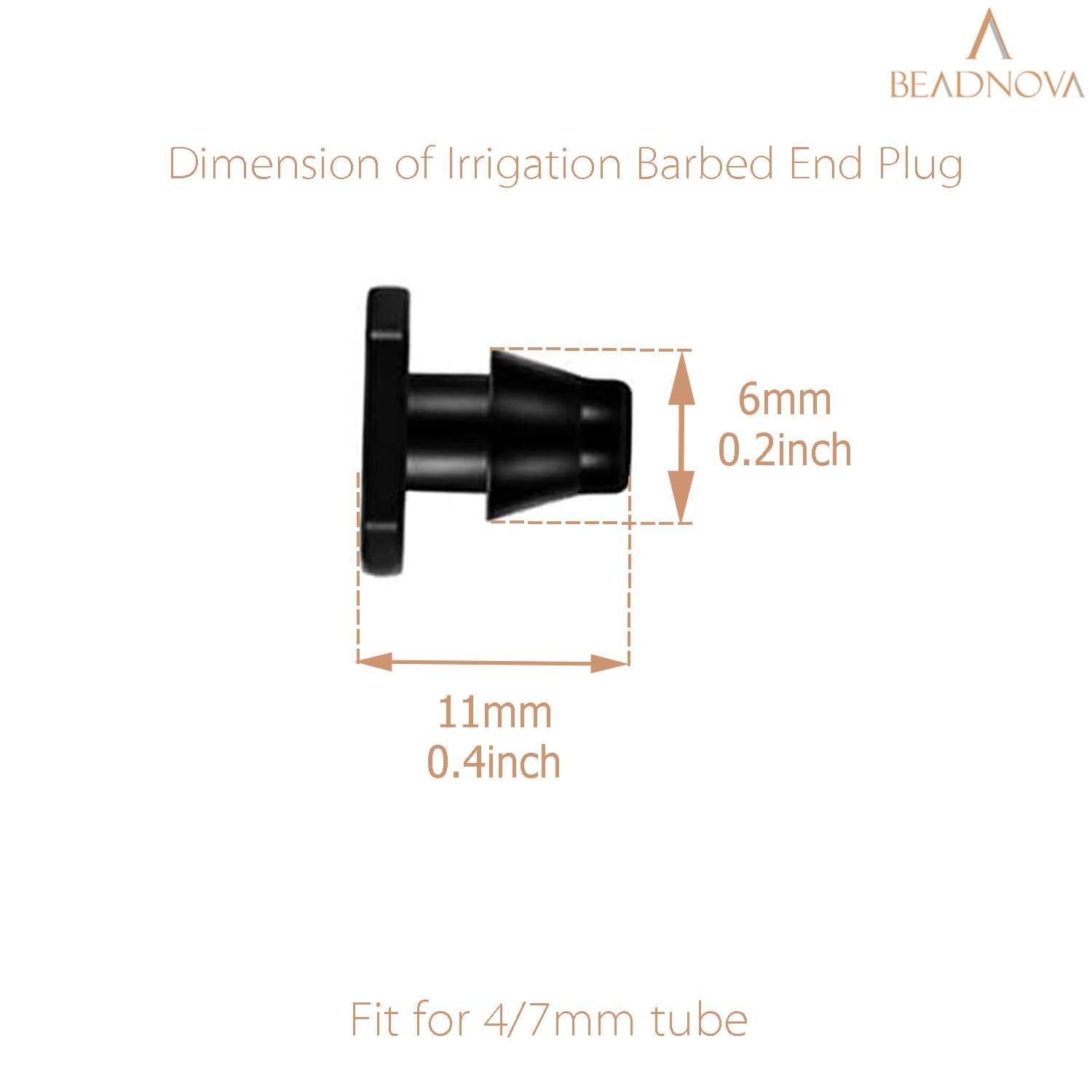 0.600 ID Drip Line End Closure for Drip and Sprinkler Systems 17mm iRunning 18 Pieces Drip Irrigation 1/2 Tubing End Plugs Fittings End Cap Connectors for 1/2 Inch Irrigation Tubing 