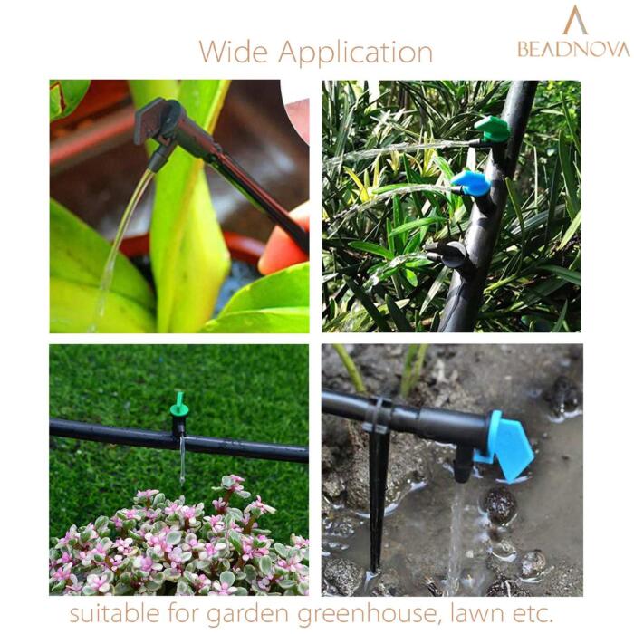 BEADNOVA Flag Drip Irrigation Emitters Mix 30 Pcs Flag Irrigation Drippers Adjustable Drip System Emitters for Drip Irrigation Gardening Trees Palnts (1 GPH, 2 GPH, 4 GPH)