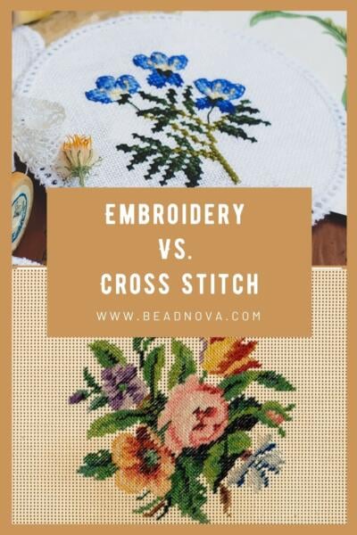 between embroidery and cross stitch